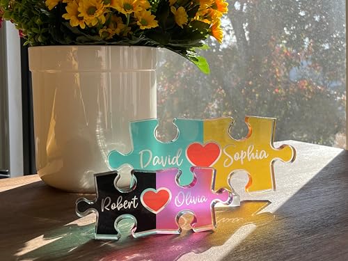Couples' Personalized Puzzle Name Sign: Love Unites