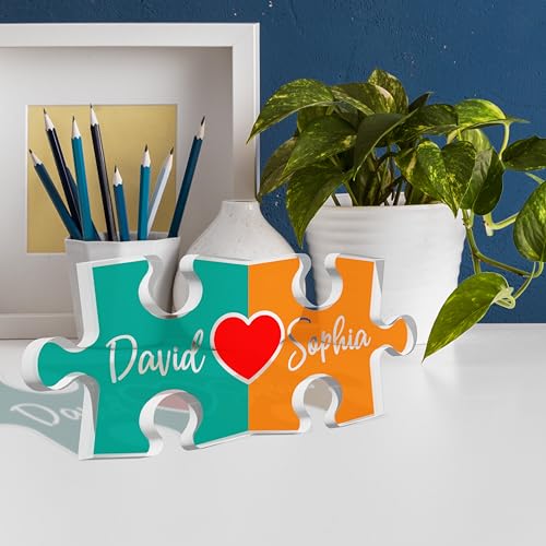 Couples' Personalized Puzzle Name Sign: Love Unites