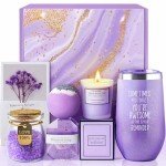 Lavender Spa Gift Basket Set for Celebrating Women