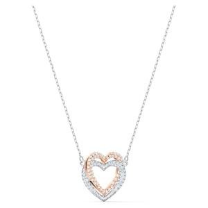 Swarovski Heart Pendant Necklace with Crystal Pavé