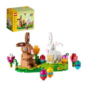Easter Rabbits Display Building Toy Set with Eggs