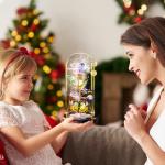 Galaxy Glass Rose in Dome: Eternal Celebration Gift