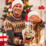 Galaxy Glass Rose in Dome: Eternal Celebration Gift