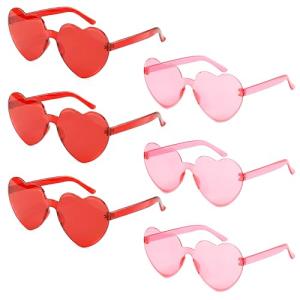 Heart-shaped rimless sunglasses - Valentine's Day eyewear