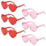 Heart-shaped rimless sunglasses - Valentine's Day eyewear