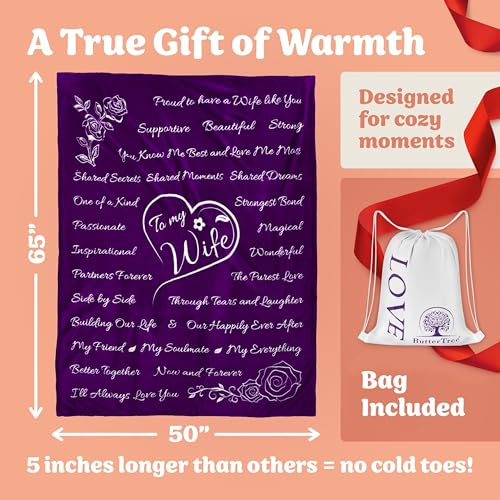 Valentine's Day Gift: ButterTree Throw Blanket for Her