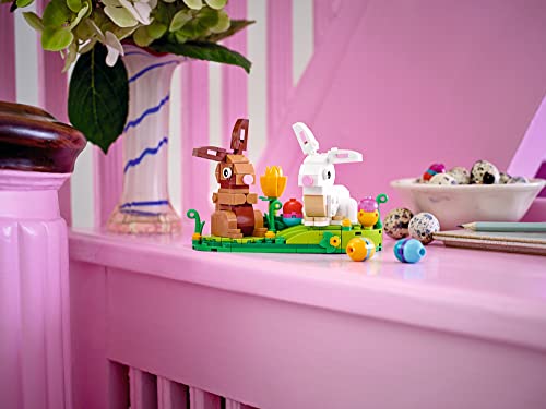 Easter Rabbits Display Building Toy Set with Eggs
