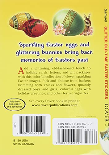 Vintage Easter Glitter Stickers