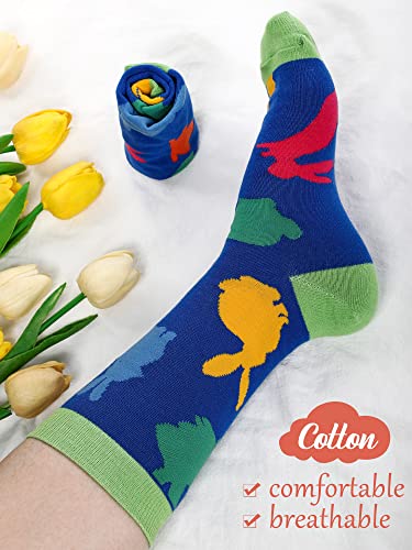 Jenaai Easter Crew Socks: 6 Pairs for Adults