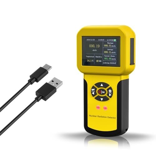 Rechargeable Geiger Counter with LCD Display and Alarms