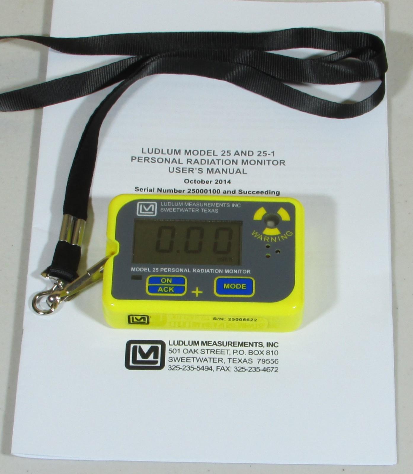 Ludlum Model 25 Radiation Monitor Geiger Counter
