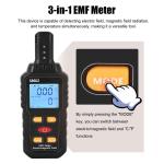 Black Geiger Counter and EMF Radiation Detector