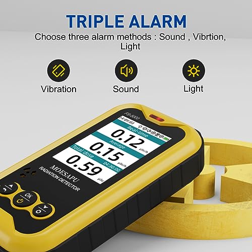 MOESAPU Geiger Counter with LCD Display, Portable Handheld