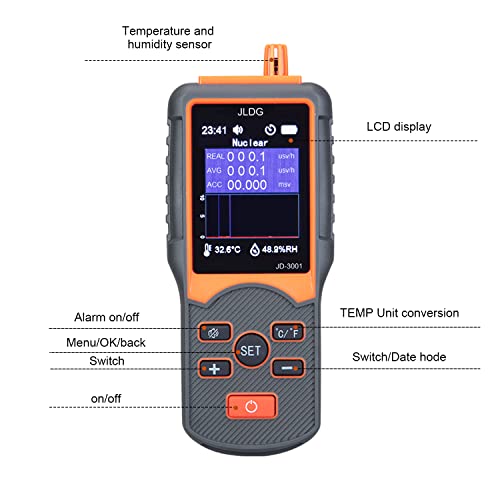 Portable Handheld Geiger Counter with Backlight LCD Display
