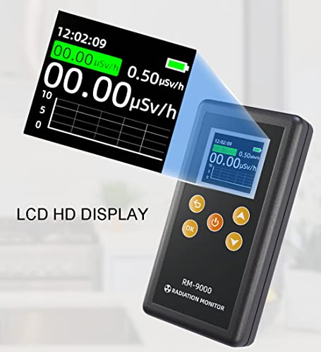 LCD Display Handheld Geiger Counter: High Accuracy Nuclear Radiation Detector