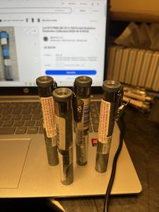 Set of 4 FEMA CD V-725 Radiation Dosimeters