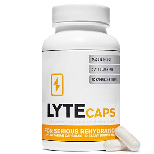 LyteCaps Electrolyte Tablets - 60 Count - Rehydrate & Relieve Cramps