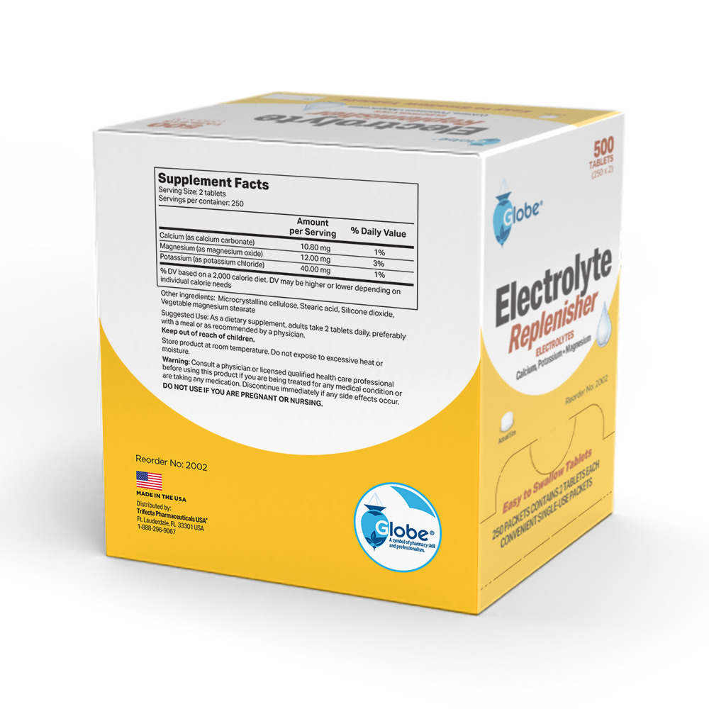 Globe Electrolyte Tablets, 2 Tabs/Packet, 500 Tabs