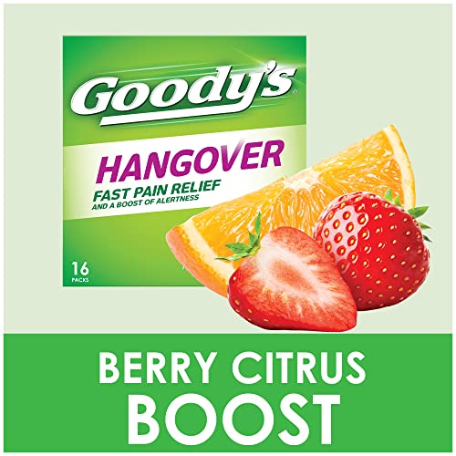 Hangover Relief Powders, Berry Citrus Dissolve Packs, 16-pk