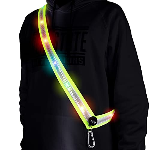 OLIKER LED Reflective Running Sash (Green)