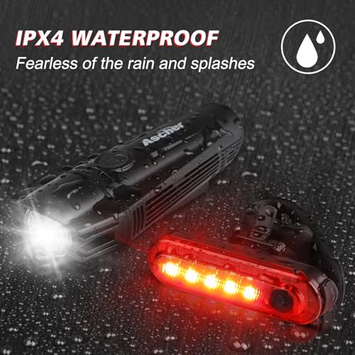 Powerful USB Rechargeable Bike Light Set