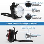 Ascher Super Bright USB Rechargeable Bike Light Set