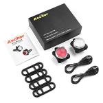 Ascher Super Bright USB Rechargeable Bike Light Set