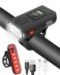 Super Bright USB Rechargeable Bike Lights Set