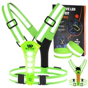 West Biking USB Rechargeable LED Reflective Vest