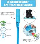 Hydration Backpack with 2L Reservoir and 4 Pockets