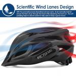 Victgoal Bicycle Helmet with Detachable Goggles and LED