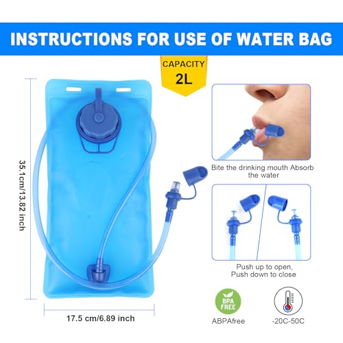 Waterproof Hydration Backpack with 2L Bladder