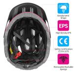 Lightweight Bike Helmet with Tail Light & Visor