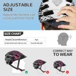 Lightweight Bike Helmet with Tail Light & Visor