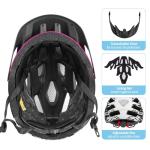 Lightweight Bike Helmet with Tail Light & Visor