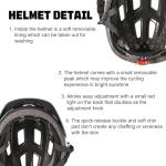 Adjustable Lightweight MTB Road Helmet with Visor