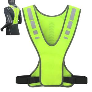 Hi Vis Reflective Running Vest with Phone Pocket