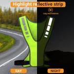 Hi Vis Reflective Running Vest with Phone Pocket