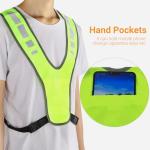 Hi Vis Reflective Running Vest with Phone Pocket