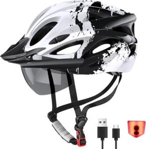 RaMokey Lightweight Bike Helmet with LED Light