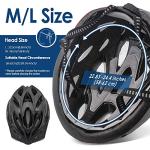 Victgoal Bicycle Helmet with Detachable Goggles and LED