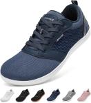 gitzing Barefoot Shoes for Men Women – Wide Toe Box FitnessTrainers, Zero Drop Minimalist Walking Shoes, Flexible & Lightweight for Everyday Comfort, Blue 10.5UK/45EU