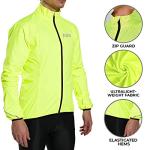 FDX Men's Waterproof Breathable Cycling Jacket - Yellow