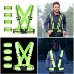 Reflective Vest Set with Adjustable Wristbands for Safety