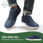 gitzing Barefoot Shoes for Men Women – Wide Toe Box FitnessTrainers, Zero Drop Minimalist Walking Shoes, Flexible & Lightweight for Everyday Comfort, Blue 10.5UK/45EU