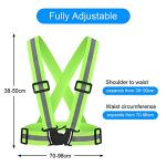 Reflective Vest Set with Adjustable Wristbands for Safety