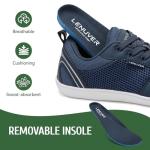 gitzing Barefoot Shoes for Men Women – Wide Toe Box FitnessTrainers, Zero Drop Minimalist Walking Shoes, Flexible & Lightweight for Everyday Comfort, Blue 10.5UK/45EU