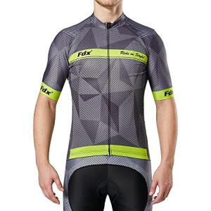 FDX Men's Lightweight Half Sleeve Cycling Jersey - Yellow
