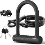 Heavy Duty U Lock with Steel Cable and Keys