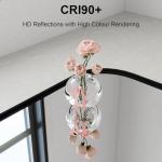 Stylish Black Aluminum Framed Wall Mirror 75x50cm